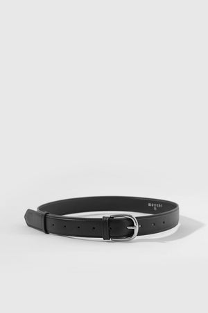 mannish belt / black|silver