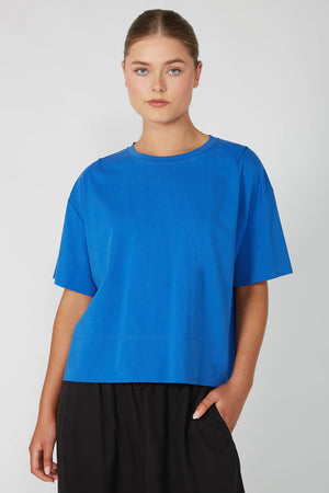 boxed tee / cobalt blue