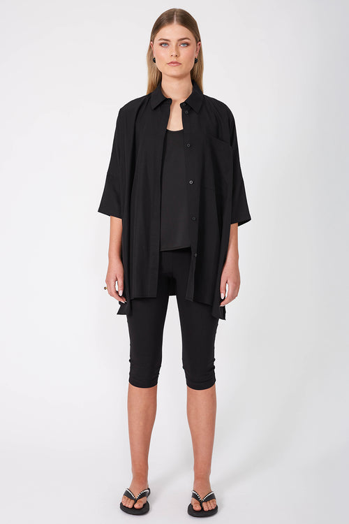 restrict tunic shirt / black