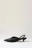 arrow slingback heel / black
