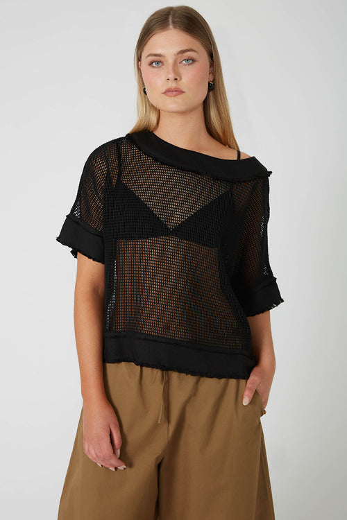 chord mesh top / black