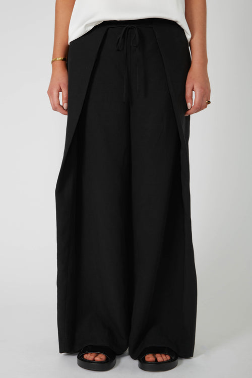 interlace pant / black