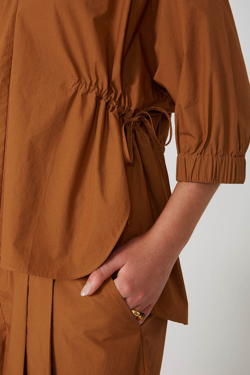 semblance top / tan brown