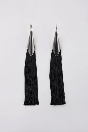 tassel earring / silver