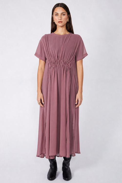 wisp midi dress / dusky mauve