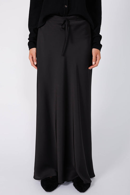 frame bias maxi skirt / black