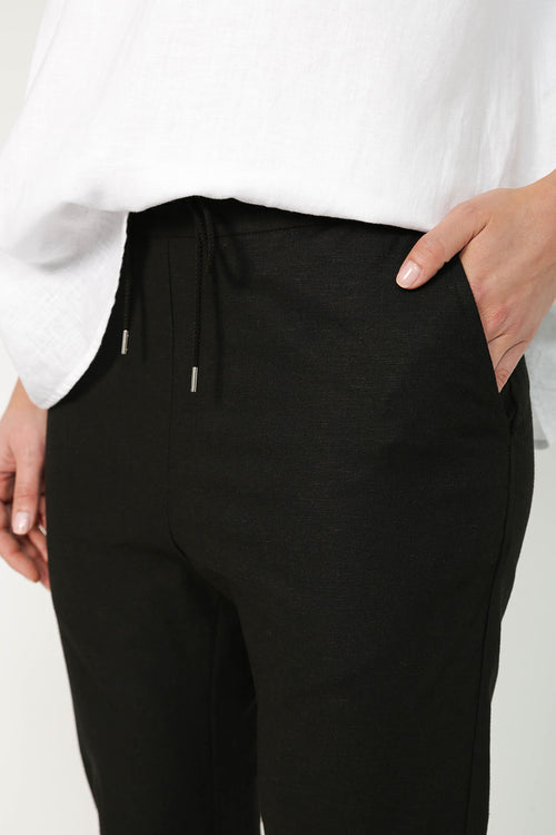 continual pant / black linen