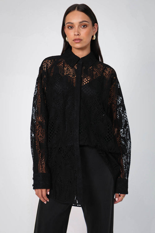 adapt lace shirt / black