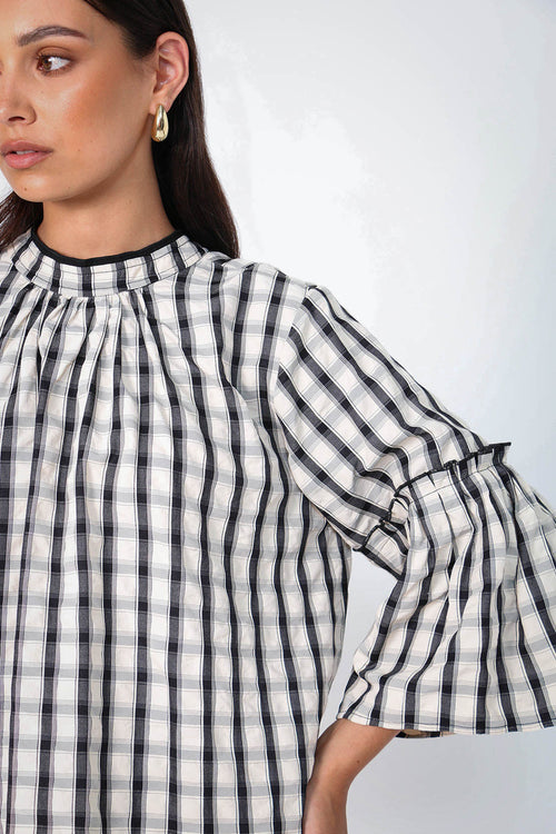 migrate tee / ivory|black check