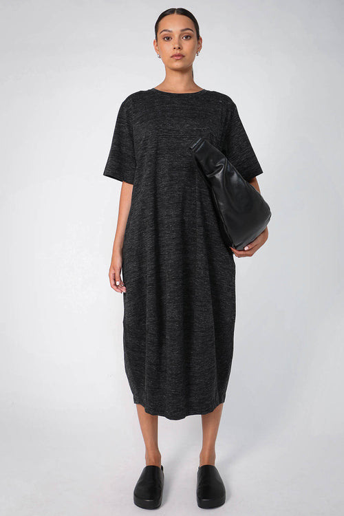 spin dress / charcoal fleck