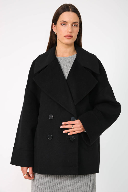 envelop coat / black