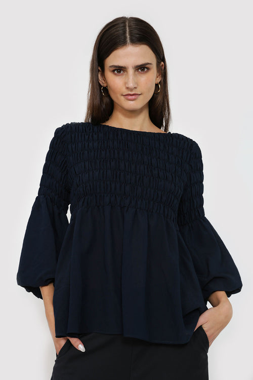 captivate top / navy blue