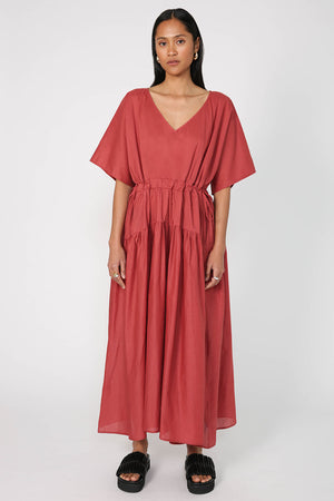 constant dress / persimmon red