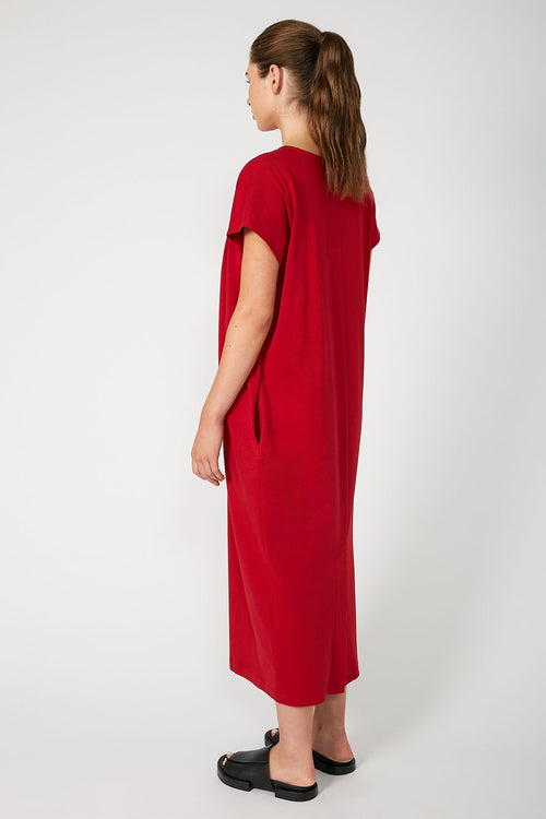 course midi dress / deep red
