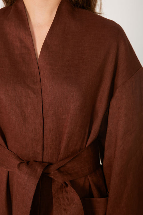 reward tie jacket / copper chocolate