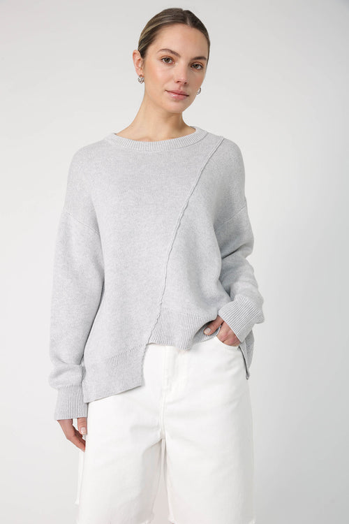 resulting sweater / grey marle|silver