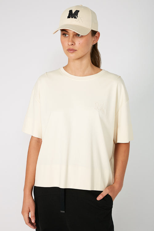 initial cap / ecru|black