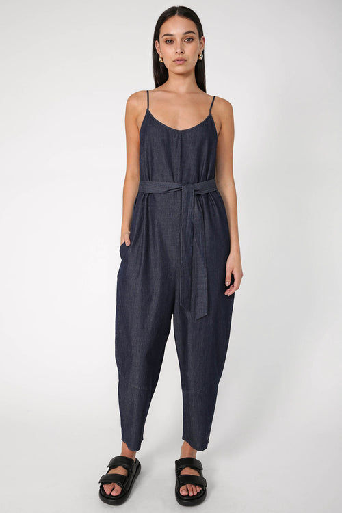 cause jumpsuit / indigo blue marl