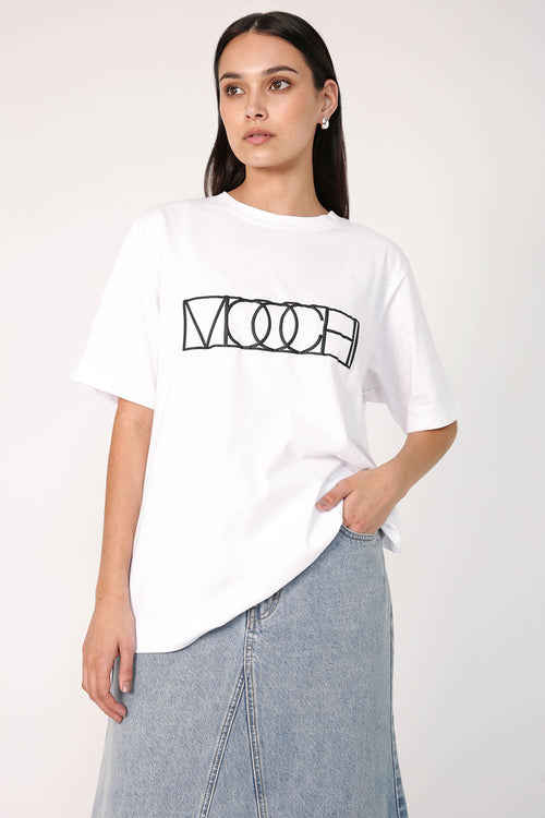 monogram mode tee / white & black