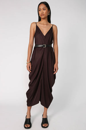 bay dress / espresso chocolate brown