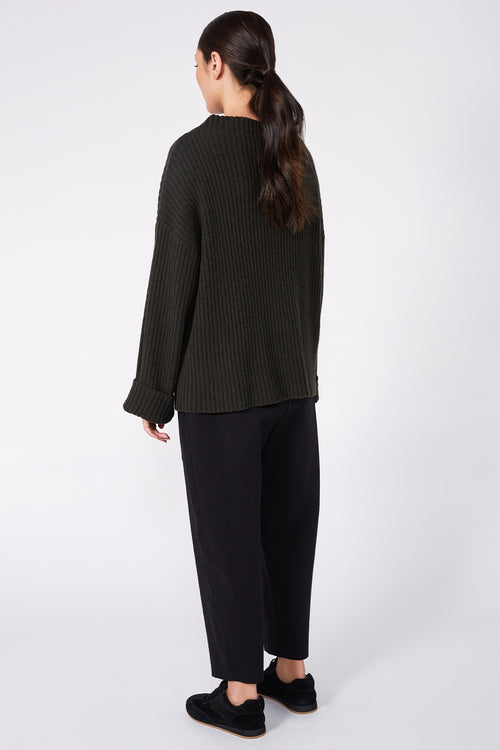 forgo rib sweater / olive marle