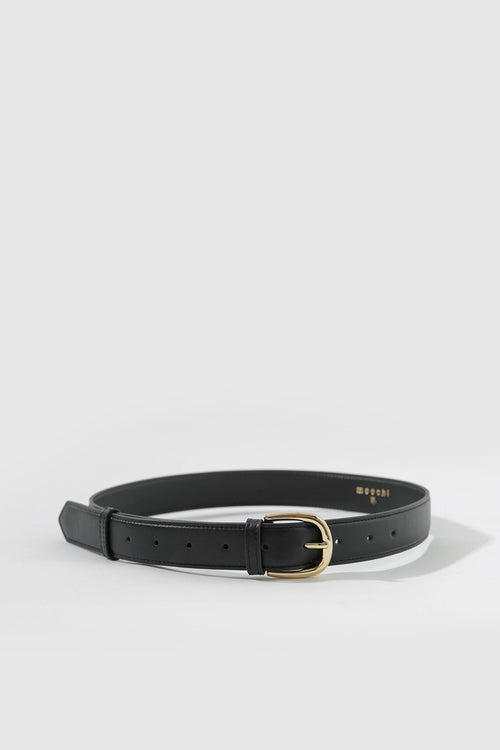 mannish belt / black|gold