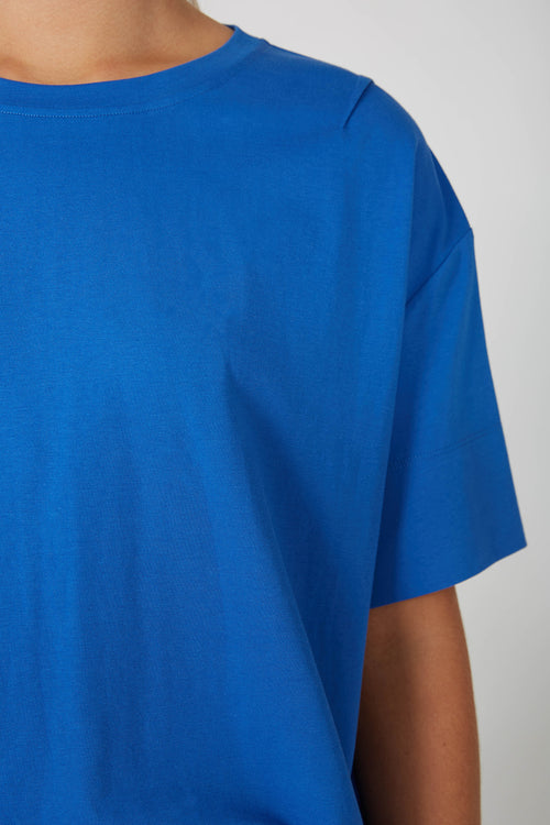 boxed tee / cobalt blue