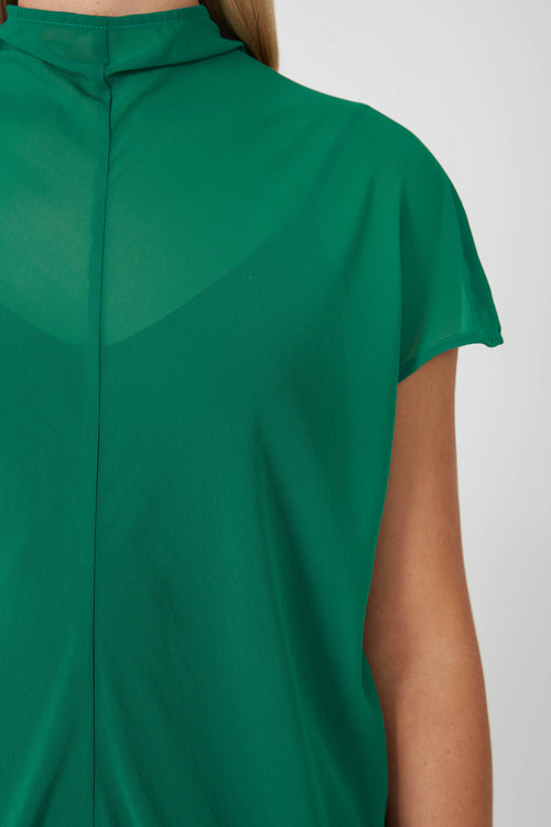 cove cap sleeve dress / emerald green