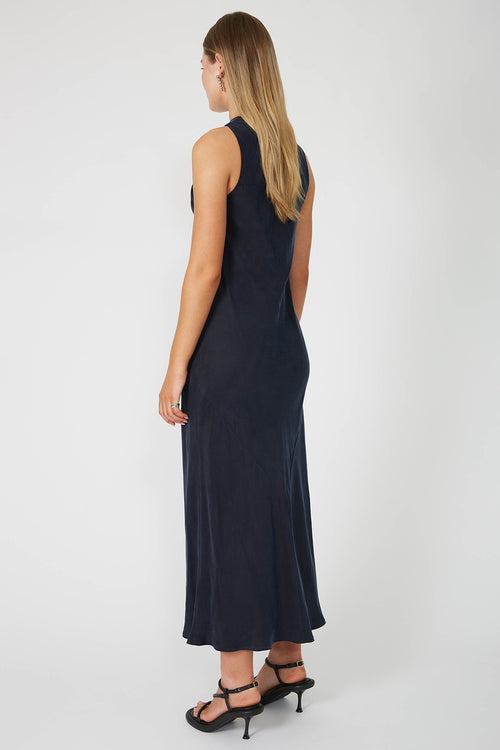 nemesis sleeveless maxi dress / dark navy