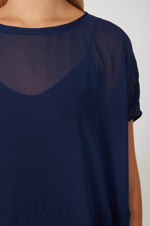 spin tee / sapphire blue