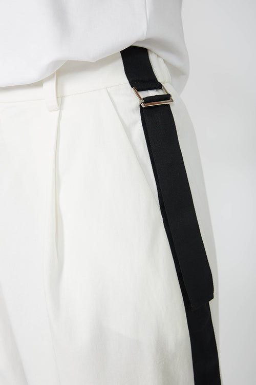 static barrel pant / white|black