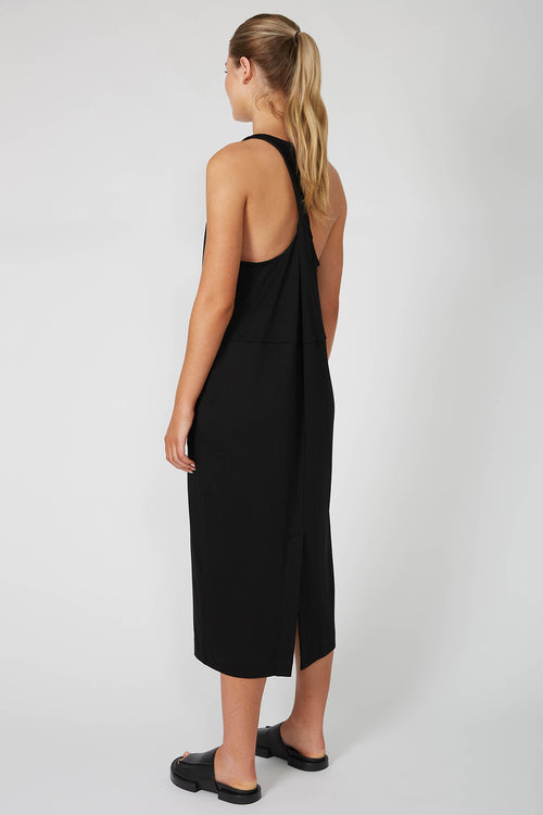 twist tank dress / black