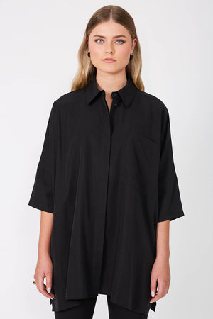 restrict tunic shirt / black