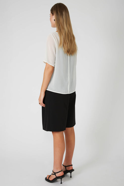 element short sleeve top / vintage white