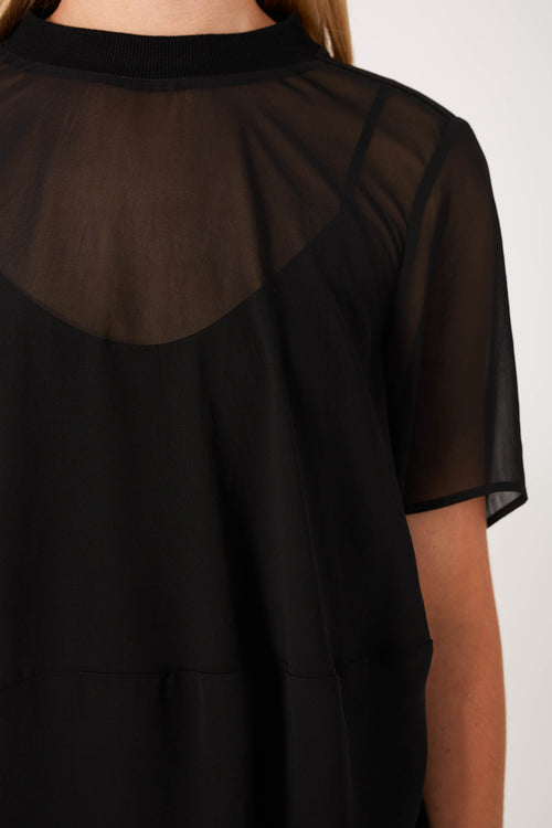 air short sleeve top / black