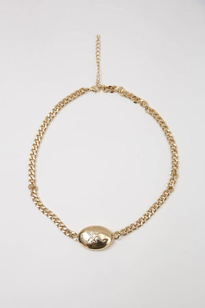 bold xx necklace / gold