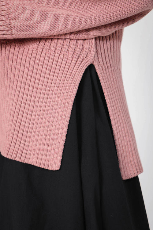 lateral sweater / dusky pink marle