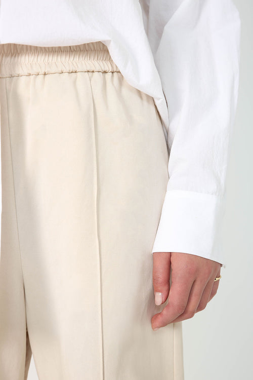 coached pintuck pant / cream