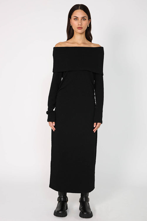 coil dress / black