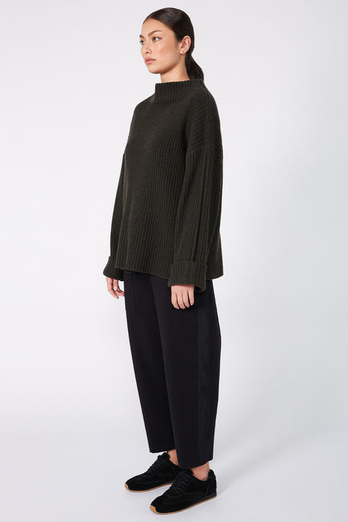 forgo rib sweater / olive marle