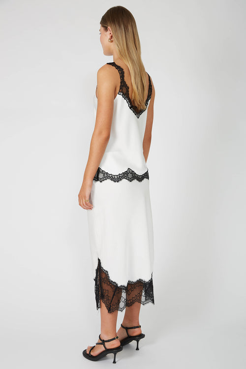 cut cami / ivory|black