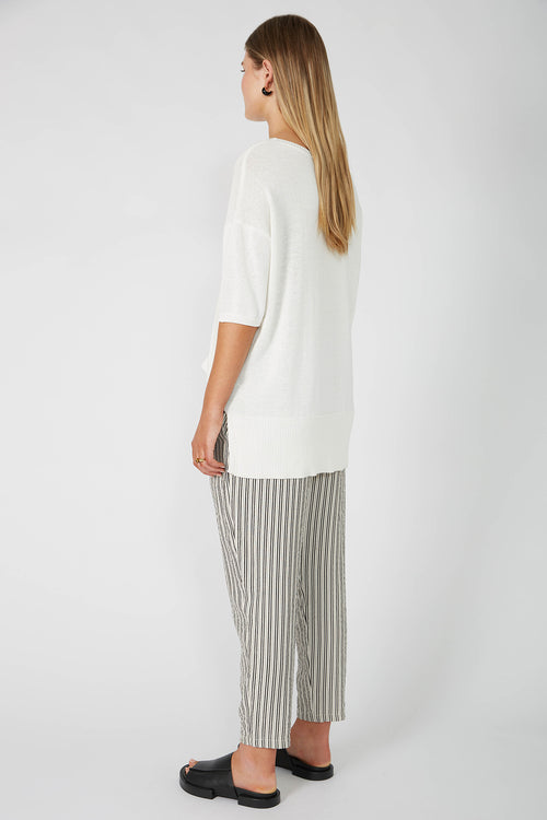 dessa pant / ecru|black stripe