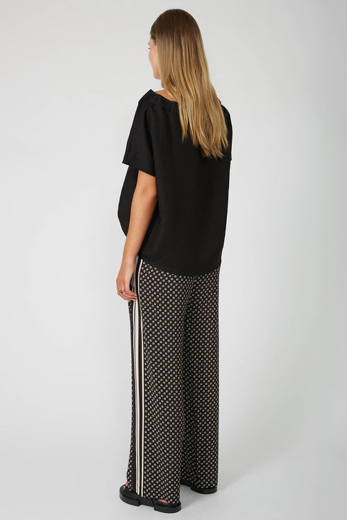 glow pant / black border print