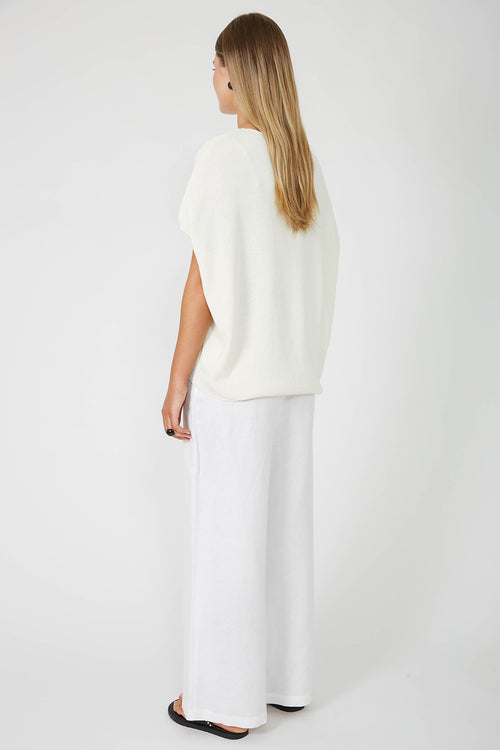 sphere sweater / white