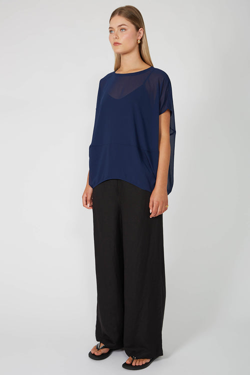 spin tee / sapphire blue