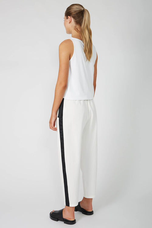 static barrel pant / white|black