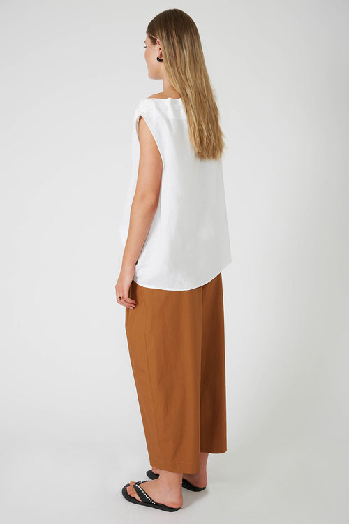 decline pant / tan brown