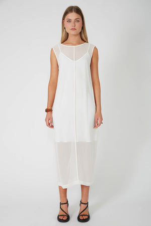 element midi dress / vintage white