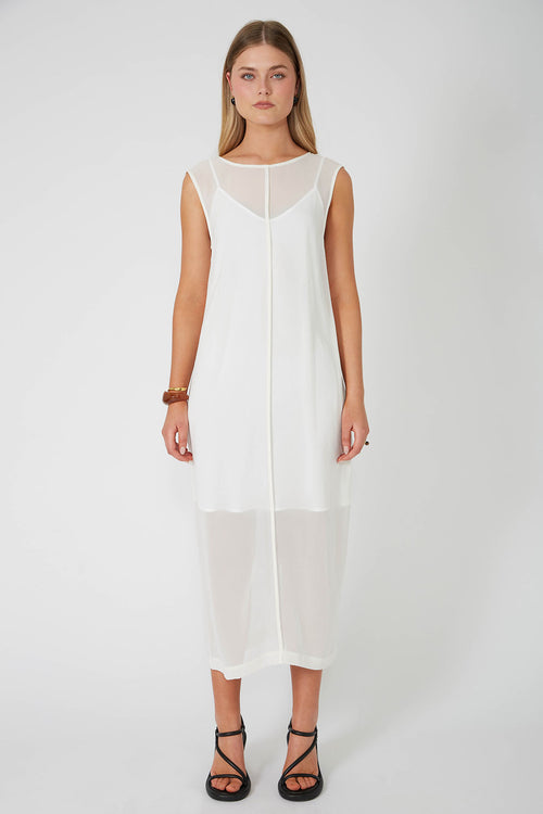 element midi dress / vintage white