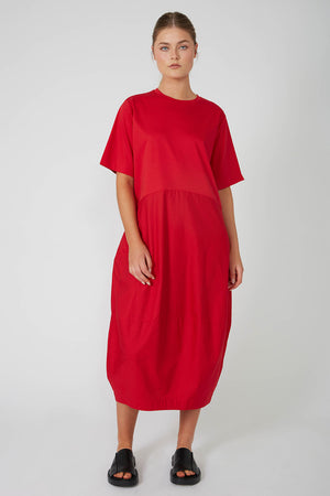 headspin dress / deep red